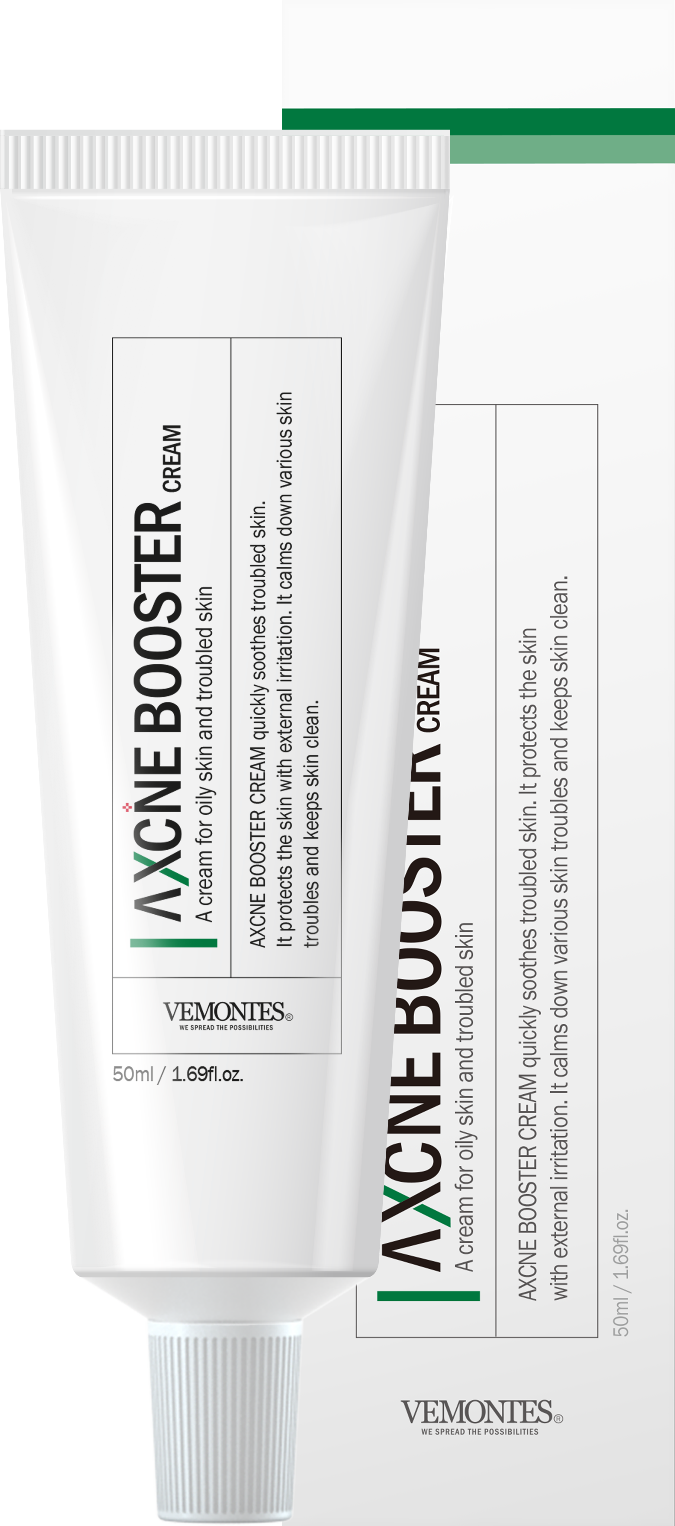 新品未開封【Vemontes】AXCNE BOOSTER CREAM 50g VEMONTES Accine Booster Cream 50ml | Acne + Vaccine | K Beauty Lab