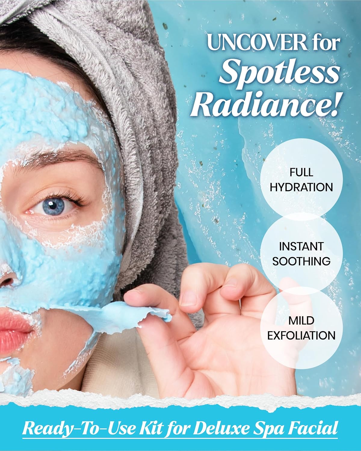 LINDSAY Aqua Tea-Tree Magic Rubber Mask | Luxury 2-Step Calming