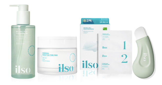 ilso | 4 Piece Set [Cleansing Oil, Pore Pad, Nose Patch, Deep Clean Master]