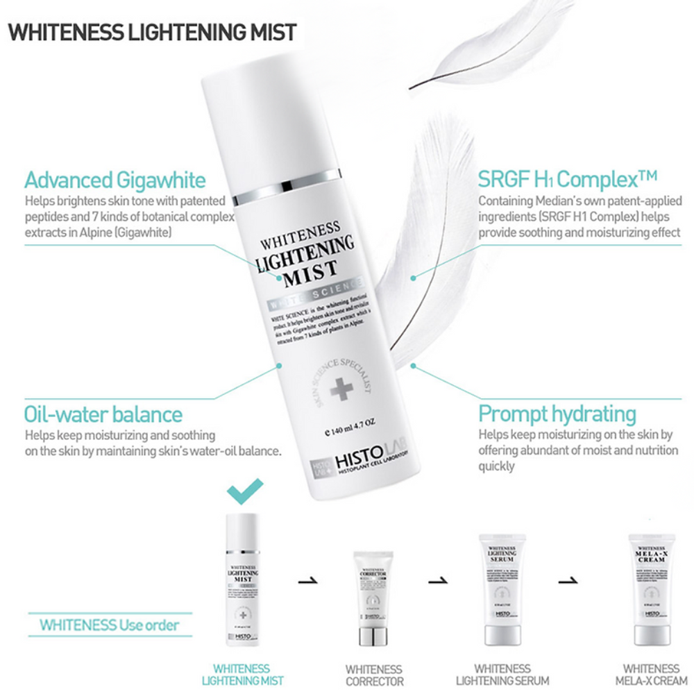 HISTOLAB  | White Science 5 Set - Mist, Serum, Cream, Corrector, Vita C Complex Ampoule 47