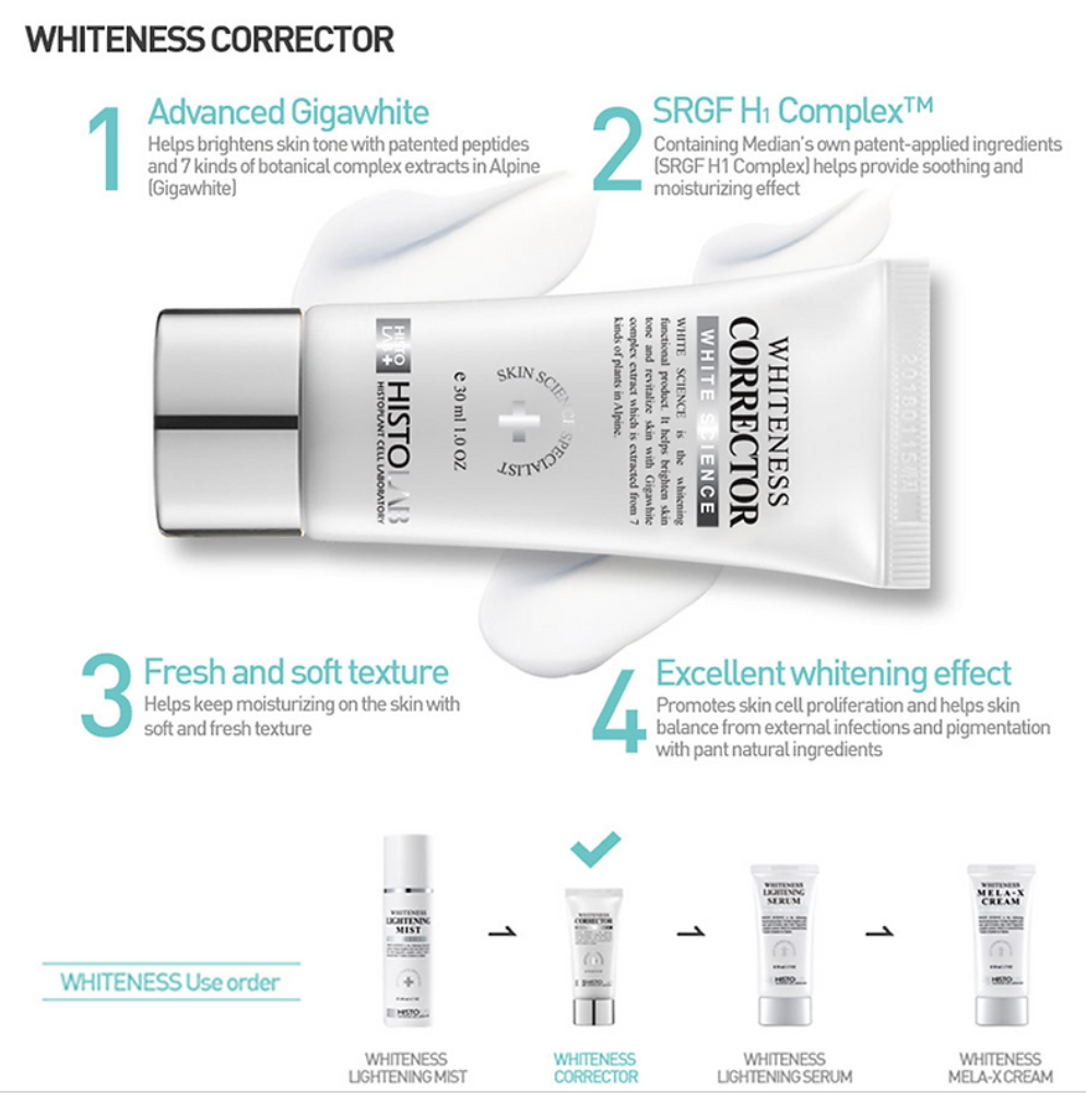 HISTOLAB  | White Science 5 Set - Mist, Serum, Cream, Corrector, Vita C Complex Ampoule 47